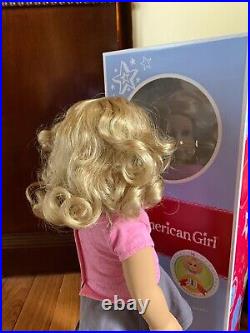 My American Girl Doll #56 Short Blond Curly Hair Blue Eyes 18 Doll