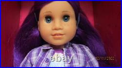 NIB CYO American Girl Blue eyes Purple textured hair light skin Freckles