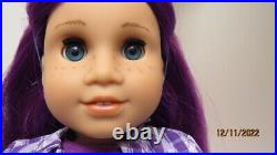 NIB CYO American Girl Blue eyes Purple textured hair light skin Freckles