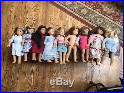 NINE American Girl Dolls with clothes (Kirsten, Josefina, Nellie.) NO RESERVE
