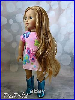 Details about   OOAK American girl custom 18" France Doll Strawberry Blonde High Quality Hair 