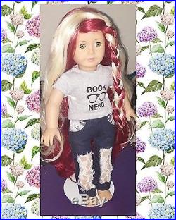 Ooak American Girl Doll With Custom Hair And Clothing Package