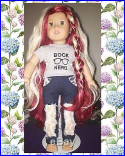 Ooak American Girl Doll With Custom Hair And Clothing Package