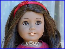 OOAK American Girl 18 Doll Custom JLY Samantha Brown Eyes Ombre Wig Medium Skin