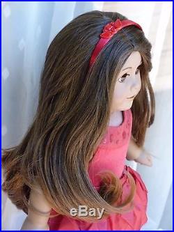OOAK American Girl 18 Doll Custom JLY Samantha Brown Eyes Ombre Wig Medium Skin