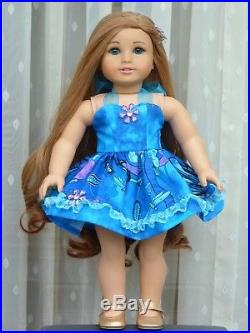OOAK American Girl 18 Doll Custom Jess Auburn Ginger Ombre Hair Saige Blue Eyes
