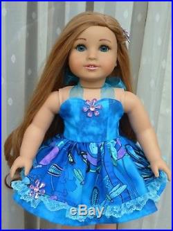 OOAK American Girl 18 Doll Custom Jess Auburn Ginger Ombre Hair Saige Blue Eyes