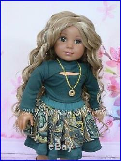 OOAK American Girl 18 Doll Hazel Green Eyes Custom Spiral Ash Blonde Hair