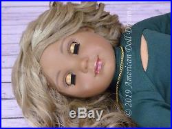 OOAK American Girl 18 Doll Hazel Green Eyes Custom Spiral Ash Blonde Hair
