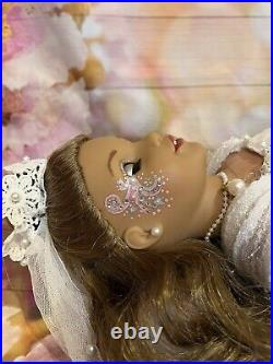 OOAK American Girl Doll 18 Bride Wedding Face Paint Updated Makeup Green Eyes