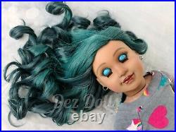 OOAK Custom American Girl Doll 18 Josi Painted Blue Green Eyes Teal DezDolls