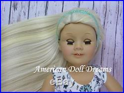 OOAK JLY #4 Asian American Girl Doll Beautiful Custom Long Blonde Hair Aqua Eyes