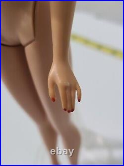 OOAK Vintage Barbie Midge Doll Reroot Side Part Brunette Color Hair Barbie Nude