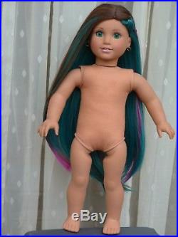OOAK Woodland Fairy Custom Hair American Girl Doll Josefina Jade Glitter Eyes