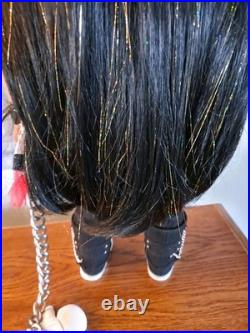 Ooak american girl doll love goth vibes with face up and custom outfit