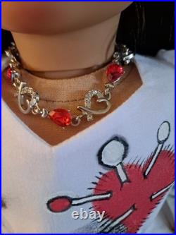 Ooak american girl doll love goth vibes with face up and custom outfit