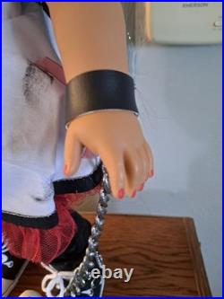 Ooak american girl doll love goth vibes with face up and custom outfit