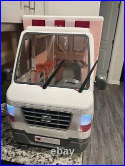 Our Generation Rescue Ambulance & Accessories Damaged Door -Tested & Working