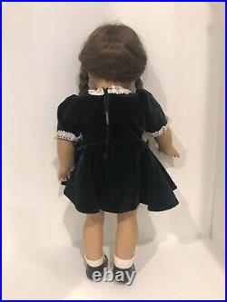 PLEASANT COMPANY American Girl Molly EVERGREEN VELVET DRESS Christmas and Bows