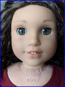Paulina Custom American Girl Doll OOAK Dark Brown Curly Hair Amber Eyes Lea