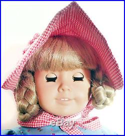 Pleasant Company (American Girl) Kirsten 18 Doll withBook & Stand DISPLAYED ONLY