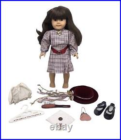 Pleasant Company American Girl SAMANTHA Doll Meet Dress Coin Purse Brush Hat Lot