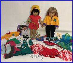 Pleasant Company American Girl Today Dolls, Asian & Blonde Plus Outfits Lot EUC