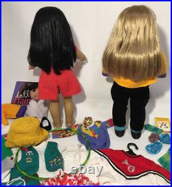 Pleasant Company American Girl Today Dolls, Asian & Blonde Plus Outfits Lot EUC