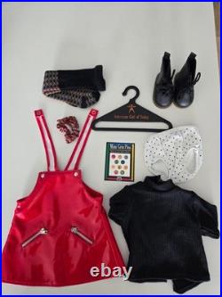 Pleasant Company American Girl Today Red VINYL JUMPER MEET OUTFIT MINT