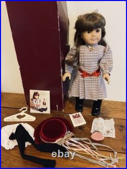 Pleasant Company American Girl WHITE BODY SAMANTHA Doll Meet & Accessories Box