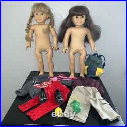 Pleasant Company Kirsten & Samantha Dolls American Girl Lot With Extras
