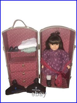Pleasant Company Samantha Parkington American Girl Doll, Trunk, Clothes-Retired