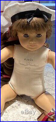 Pleasant Company Signed Samantha #2343 American Girl doll, 1987, + Extras, COA