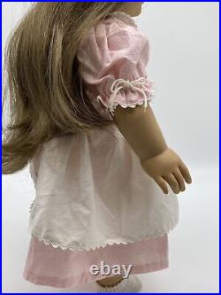 Pleasant Company White Body Doll Slate Eyes American Girl Molly Birthday Dress