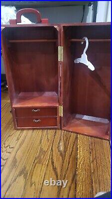 Pre-owned American Girl Wood Wardrobe Trunk Doll Carry Case