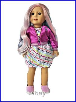 RARE American Girl 88 Truly Me Doll Blue Eyes Pastel Multicolor Hair + EXTRA WIG
