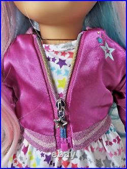 RARE American Girl 88 Truly Me Doll Blue Eyes Pastel Multicolor Hair + EXTRA WIG