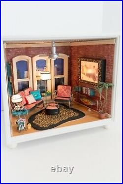 RARE American Girl AG Mini COMPLETE Loft Apartment WORKING includes Spinning Fan