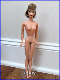 RARE Vintage 1966 Long Hair Pink Skin American Girl Barbie Doll #1070 European