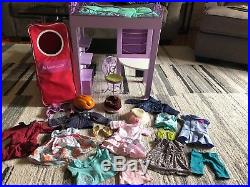 RETIRED 2011 American Girl McKenna loft bed & desk With Clothing Lot