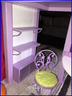 RETIRED 2011 American Girl McKenna loft bed & desk With Clothing Lot