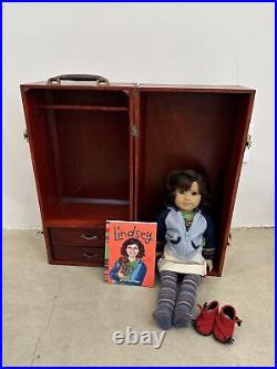 Rare American Girl Lindsey 18 Doll With Wardrobe Box Story Book