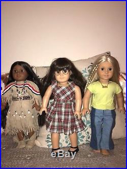 Rare Lot Of 3 American Girl Dolls Julie Molly Kaya