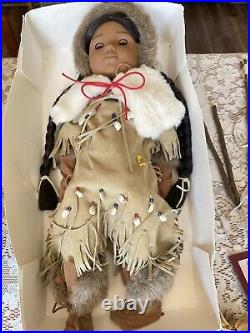 Retired 2002 American Girl 18 Kaya Doll withBox & 2 Outfits, Stand, Moccasins ETC