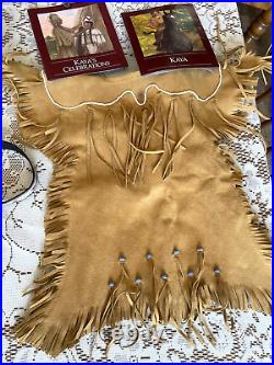 Retired 2002 American Girl 18 Kaya Doll withBox & 2 Outfits, Stand, Moccasins ETC