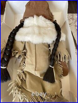 Retired 2002 American Girl 18 Kaya Doll withBox & 2 Outfits, Stand, Moccasins ETC