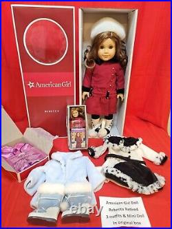 Retired American Girl Doll Rebecca with 3 Extra Outfits