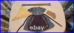 Retired Kirsten On the Trail Checkered Dress & Apron- American Girl