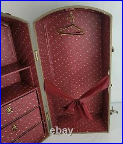 Retired Pleasant Company American Girl Canvas Trunk Wardrobe Closet Case