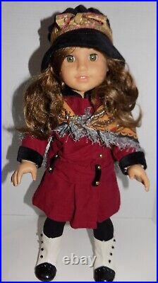Retired Rebecca American Girl Doll 18 w Meet Outfit, Accessories Black Coat Lot